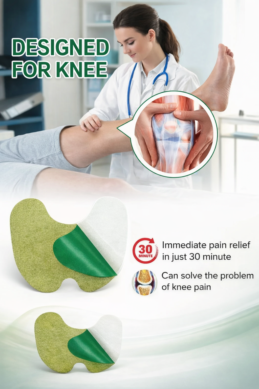 Cerotti Naturali Antidolorifici per il Ginocchio – Sollievo Rapido e Mobilità