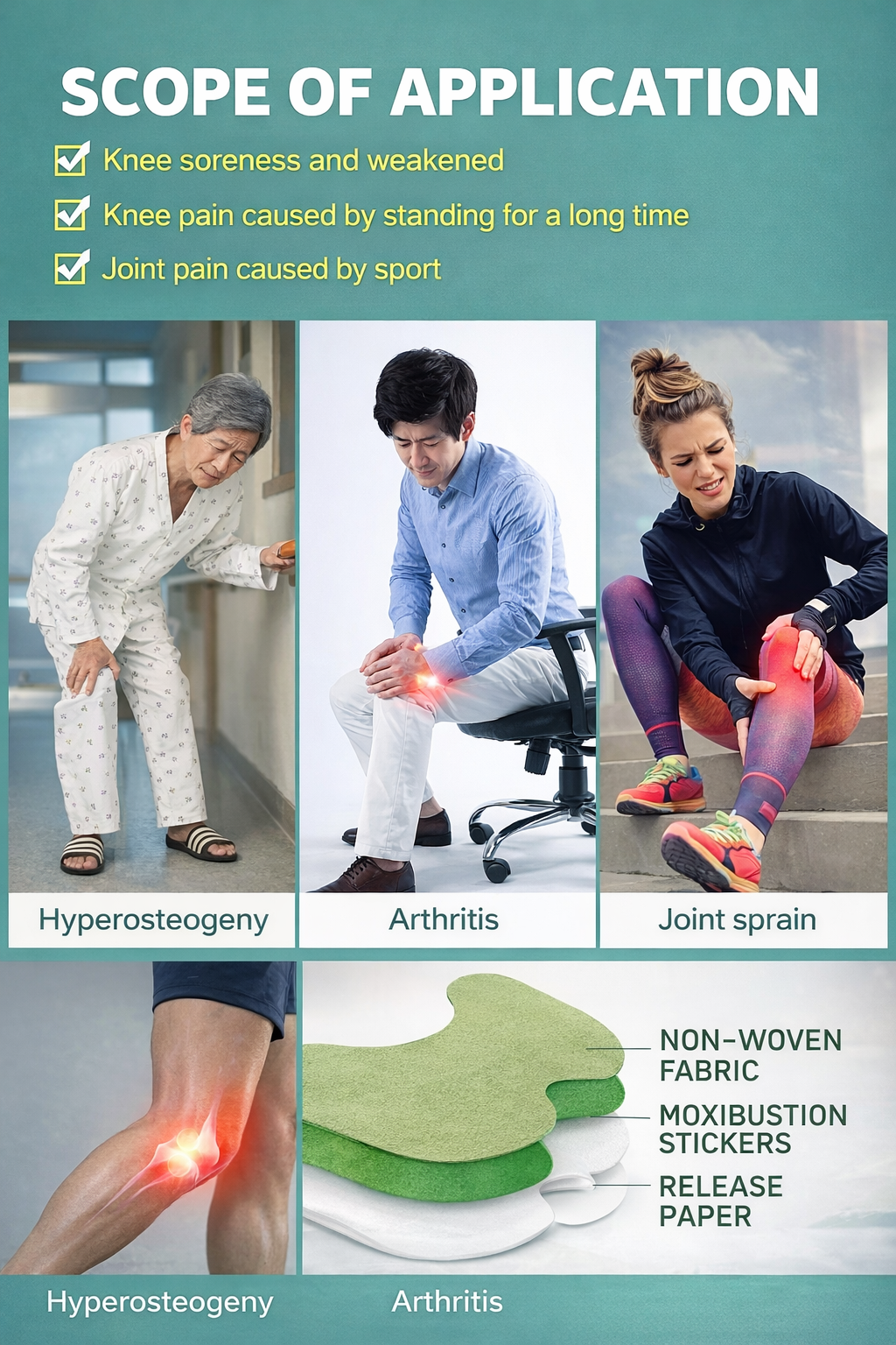 Cerotti Naturali Antidolorifici per il Ginocchio – Sollievo Rapido e Mobilità